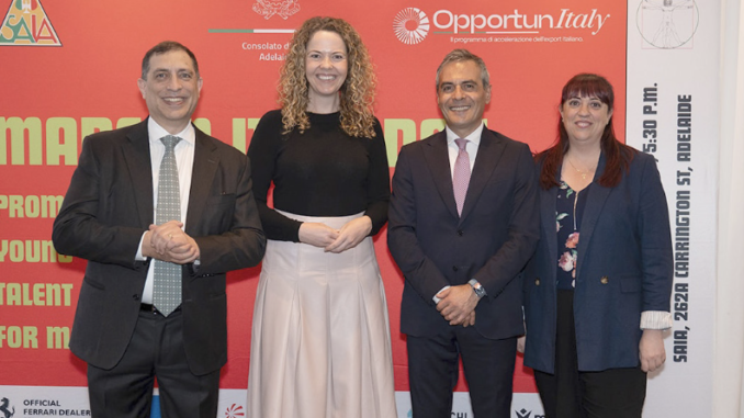 Philip Donato, presidente della SAIA, Nadia Clancy, Console Ernesto Pianelli