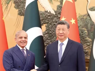 Xi Jinping e il primo ministro pakistano Shehbaz Sharif