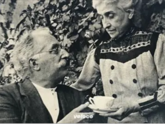 Enrico Bernardi in compagnia della moglie Amalia