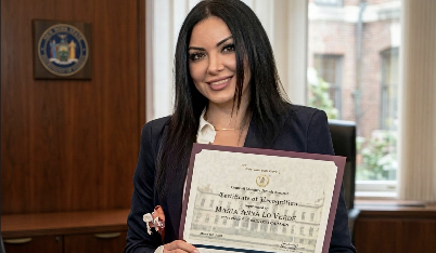 Premiazione di Marianna Lo Verde eletta donna dell'anno