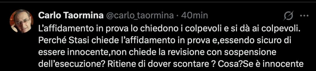 TAORMINA PARLA DI STASI. IO PASSO.
