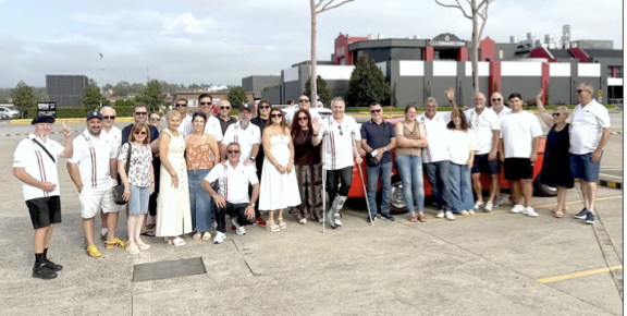 Team MAC departs from Club Marconi for the Breakfast Drive