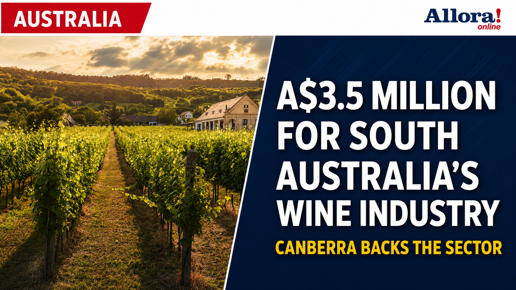 Australia pledges A$3.5 million to support South Australias wine industry