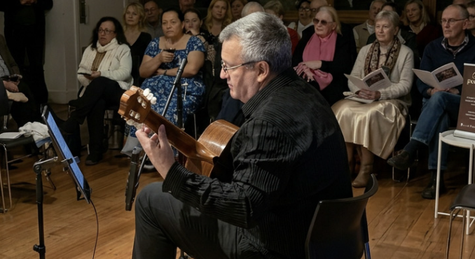 Fabio Barbagallo durante la sua applauditissima esibizione