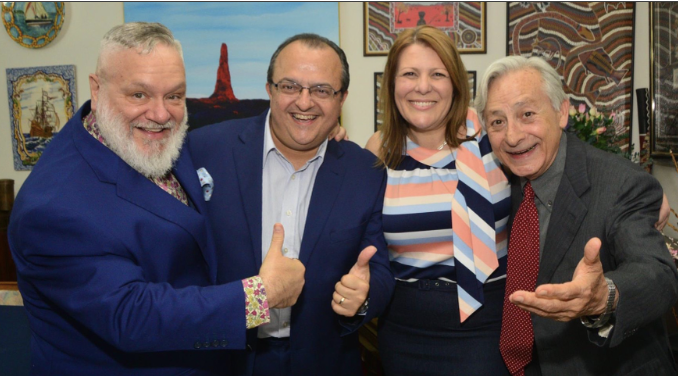 Fabio Grossi, John Gullotta AM, Mara Gullotta e Leo Gullotta